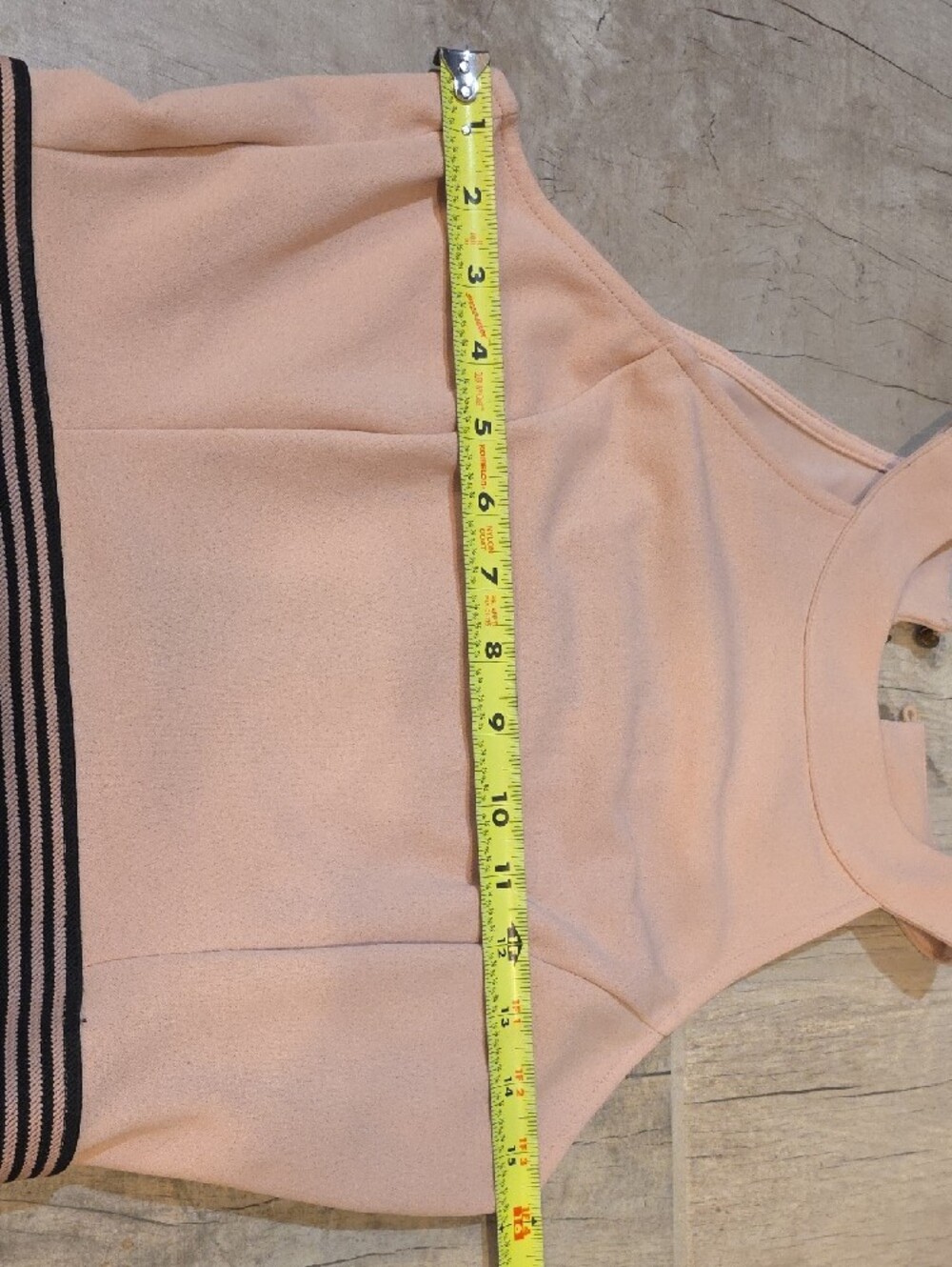 Sleeveless Pink and Black Stripe Fit & Flare Dress - Picture 8 of 13